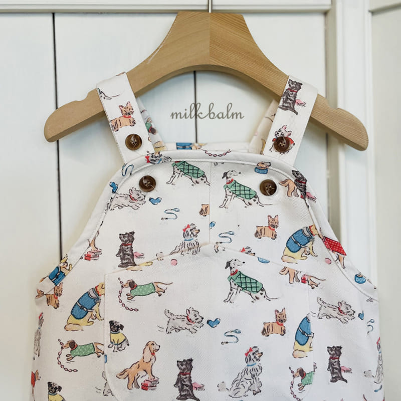 Milk Balm - Korean Baby Fashion - #babyoutfit - Dog Dungarees - 4