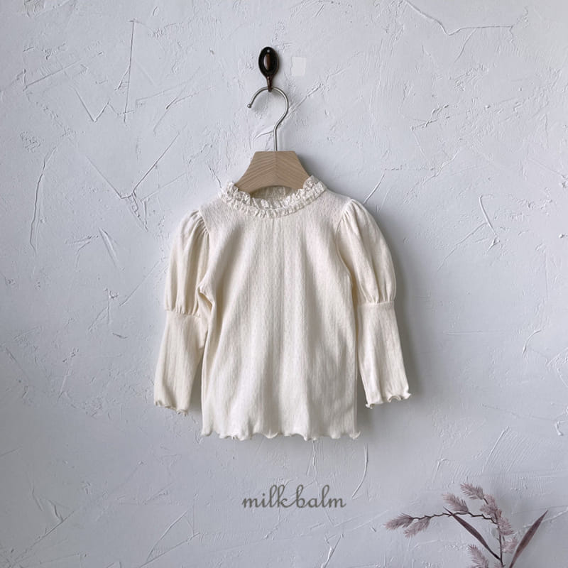 Milk Balm - Korean Children Fashion - #childofig - Lotty Eyelet Tee - 10