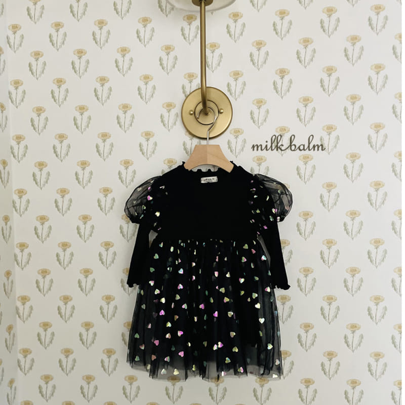 Milk Balm - Korean Children Fashion - #magicofchildhood - Heart Milk Cherry One-piece - 2