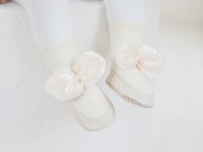 Miso - Korean Baby Fashion - #babyoutfit - Sha Ribbon  Socks