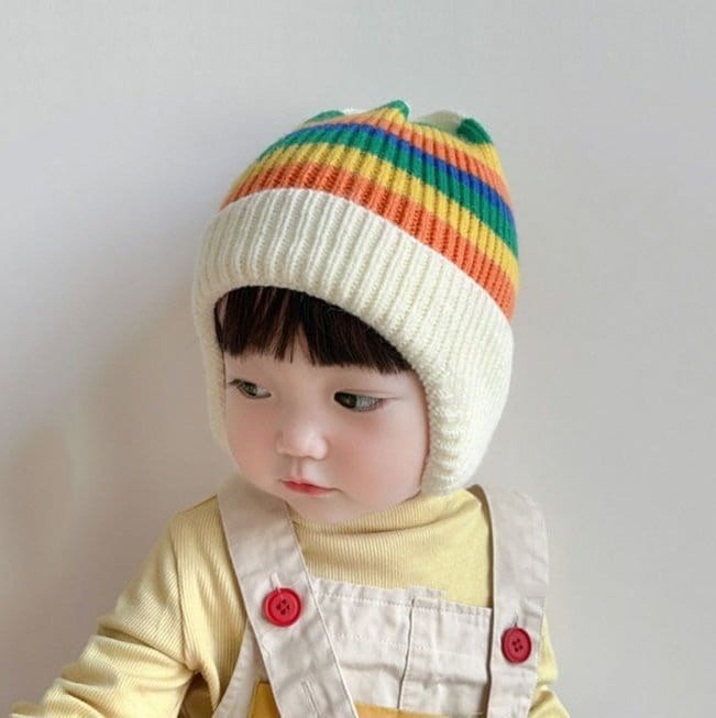 Miso - Korean Children Fashion - #kidzfashiontrend - Stripes Ears Hat - 4