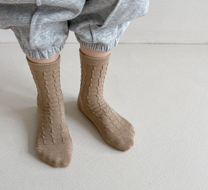 Miso - Korean Children Fashion - #Kfashion4kids - Waffle Socks - 3