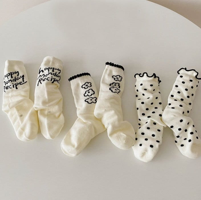 Miso - Korean Children Fashion - #childrensboutique - Dot Flower Socks - 10