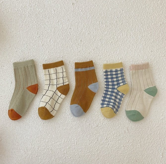 Miso - Korean Children Fashion - #childrensboutique - Check Together Socks - 8