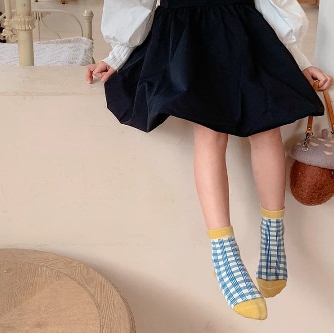 Miso - Korean Children Fashion - #designkidswear - Check Together Socks - 9