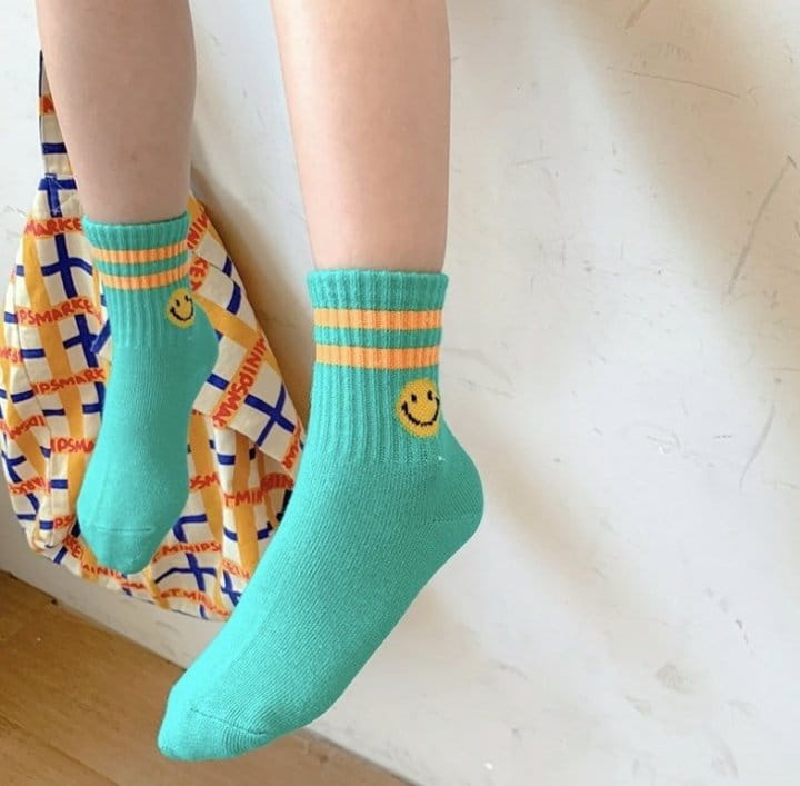 Miso - Korean Children Fashion - #discoveringself - Macaroon Smile Socks - 5