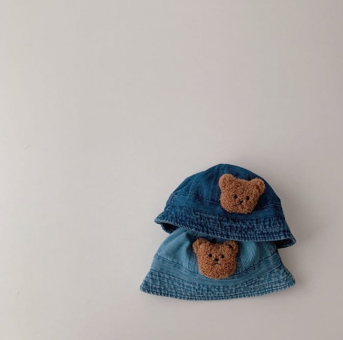 Miso - Korean Children Fashion - #fashionkids - Bear Dednim Bucket Hat