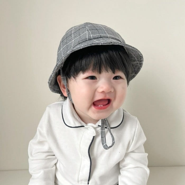 Miso - Korean Children Fashion - #fashionkids - Bebe Check Bucket Hat - 3