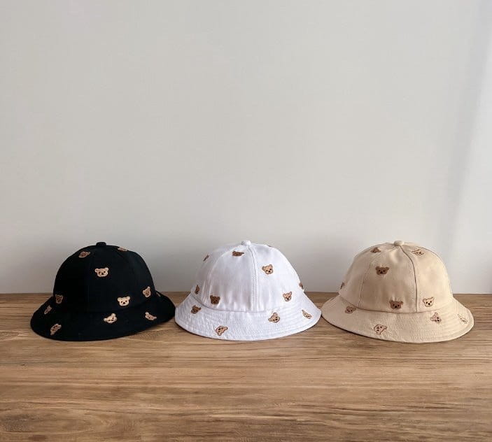 Miso - Korean Children Fashion - #kidsshorts - Small Bear Bucket Hat - 5