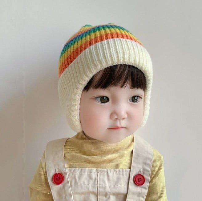 Miso - Korean Children Fashion - #kidsstore - Stripes Ears Hat - 2