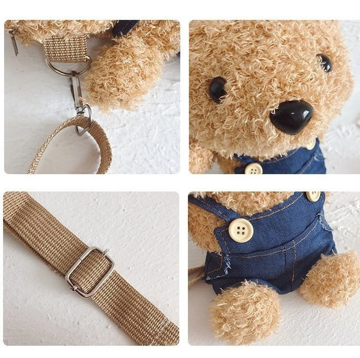 Miso - Korean Children Fashion - #kidsstore - Dungarees Bear Bag - 9