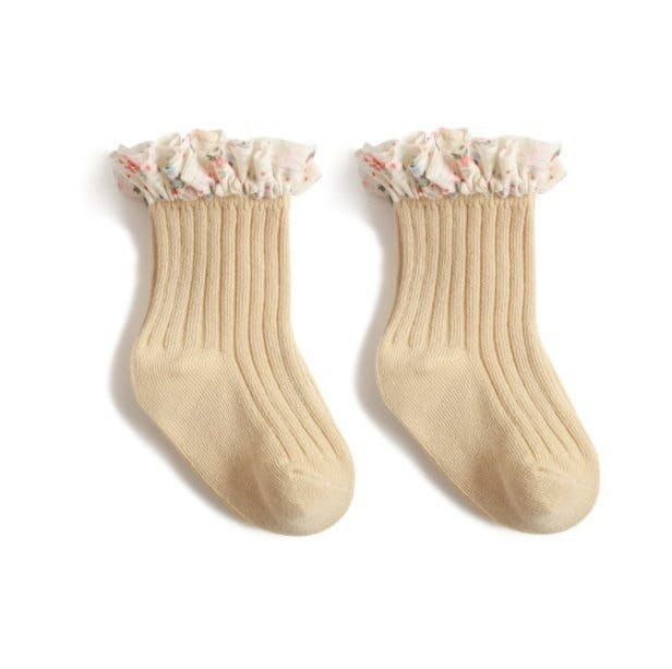 Miso - Korean Children Fashion - #kidsstore - Small Flower Socks - 3