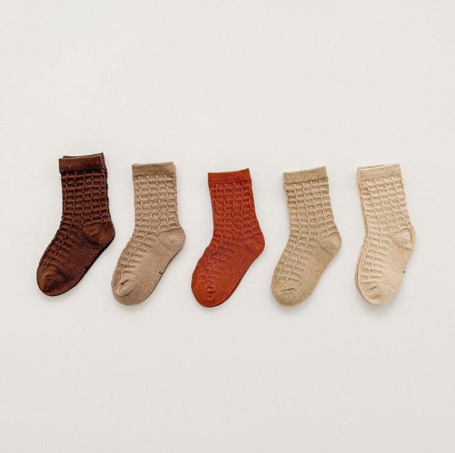 Miso - Korean Children Fashion - #kidsstore - Waffle Socks