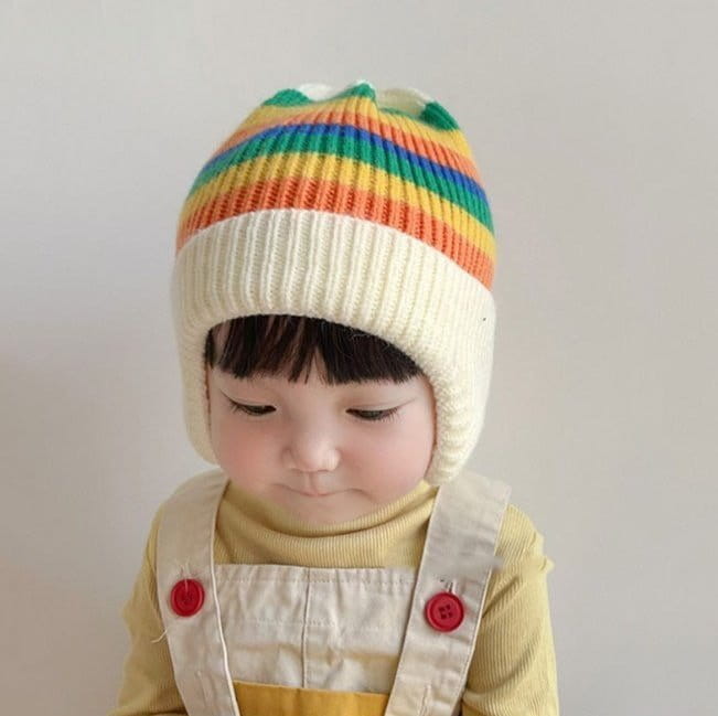 Miso - Korean Children Fashion - #kidzfashiontrend - Stripes Ears Hat - 3