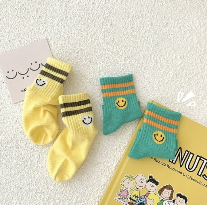 Miso - Korean Children Fashion - #kidzfashiontrend - Macaroon Smile Socks - 9