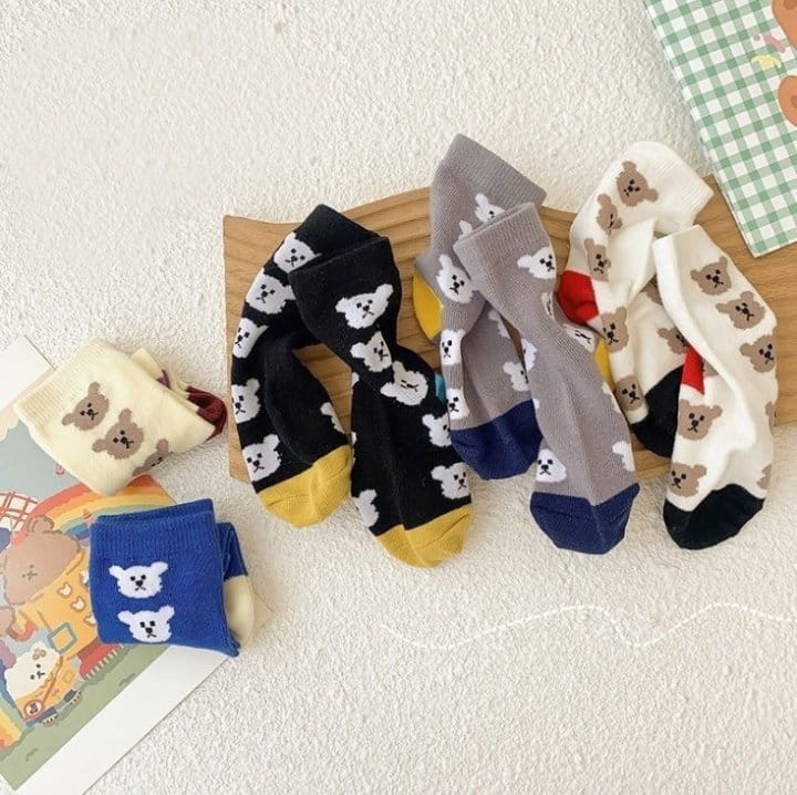 Miso - Korean Children Fashion - #magicofchildhood - O Bear Socks - 3