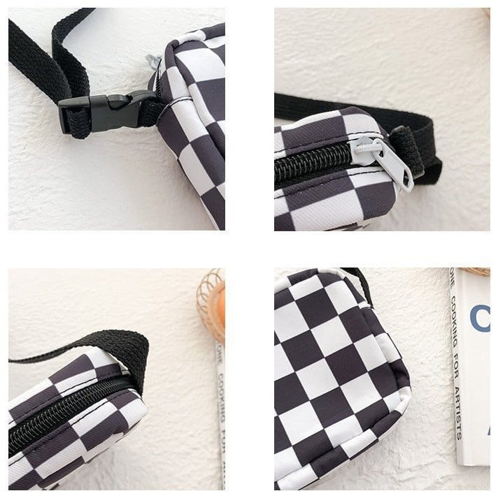 Miso - Korean Children Fashion - #minifashionista - Checker Cross Bag - 2