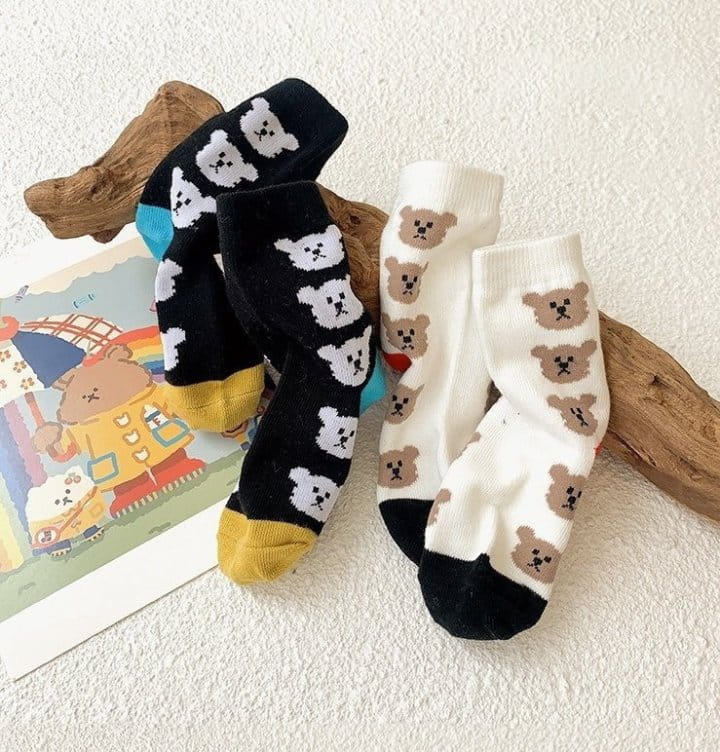 Miso - Korean Children Fashion - #prettylittlegirls - O Bear Socks - 5