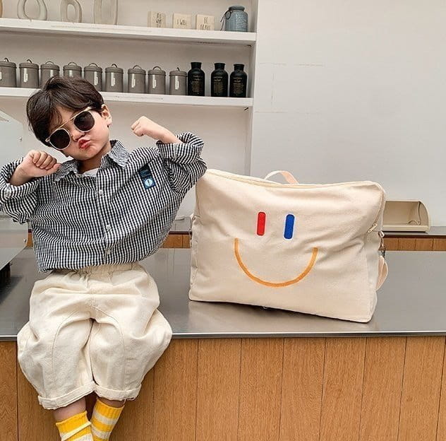 Miso - Korean Children Fashion - #stylishchildhood - Square Smile Bag - 3