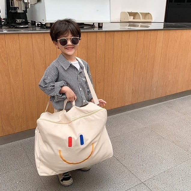 Miso - Korean Children Fashion - #todddlerfashion - Square Smile Bag