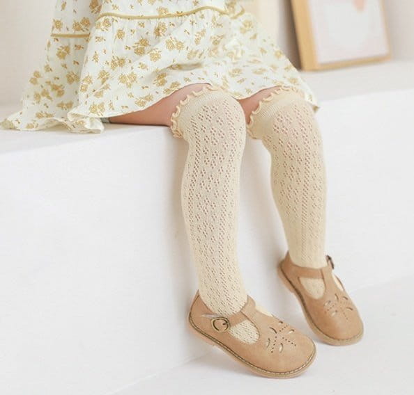 Miso - Korean Children Fashion - #todddlerfashion - Frill Knee Socks - 5