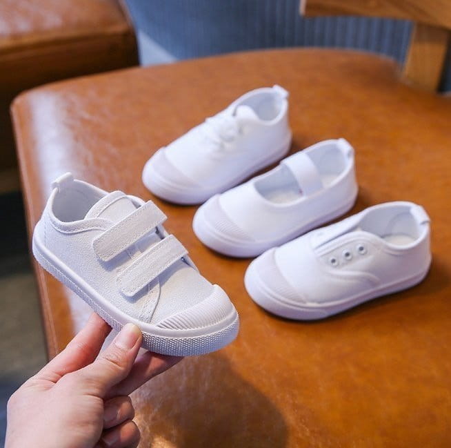 Miso - Korean Children Fashion - #toddlerclothing - White Slip-on - 2