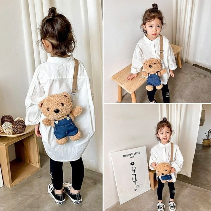 Miso - Korean Children Fashion - #toddlerclothing - Dungarees Bear Bag