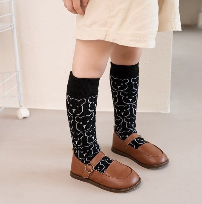 Miso - Korean Children Fashion - #toddlerclothing - Bear Flower Tights - 8