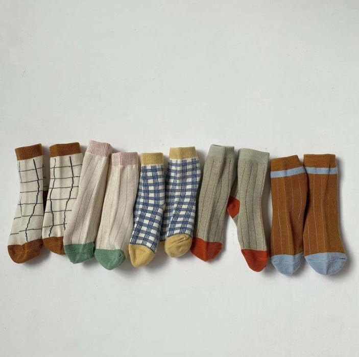 Miso - Korean Children Fashion - #toddlerclothing - Check Together Socks - 5