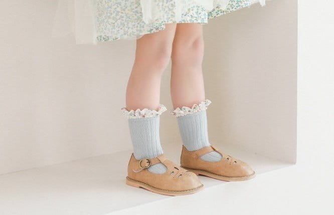 Miso - Korean Children Fashion - #toddlerclothing - Small Flower Socks - 11