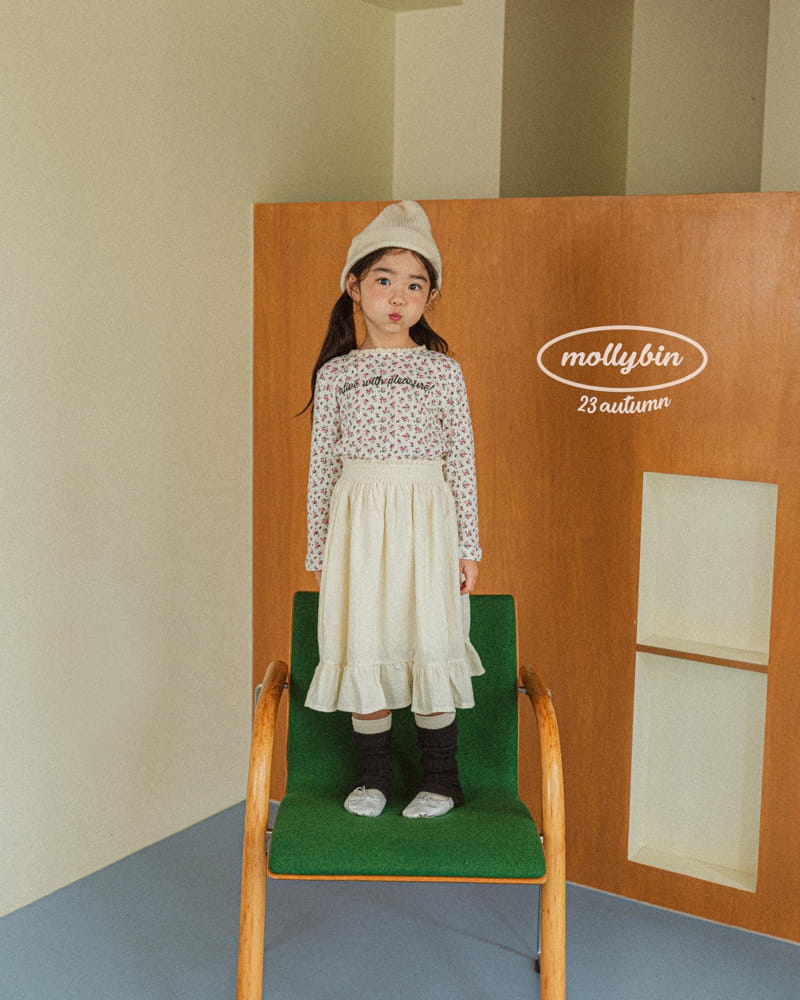 Mollybin - Korean Children Fashion - #childrensboutique - Smocked Banding Skirt - 12