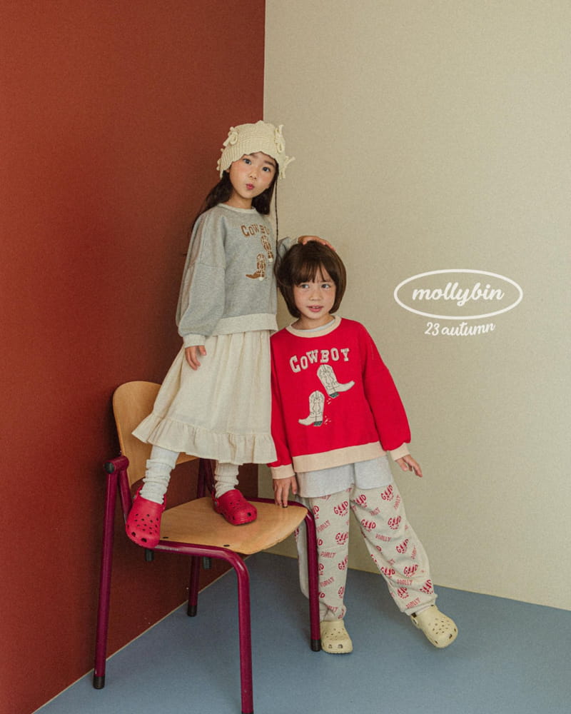 Mollybin - Korean Children Fashion - #designkidswear - Cow Boy Sweatshirt - 11