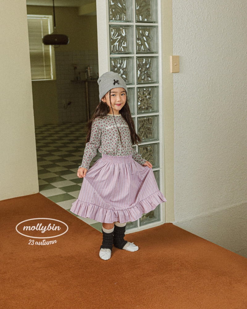 Mollybin - Korean Children Fashion - #minifashionista - Smocked Banding Skirt - 8