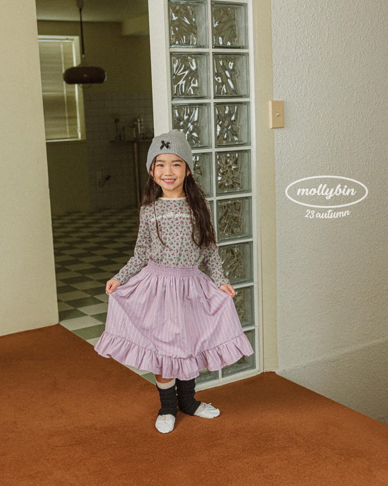 Mollybin - Korean Children Fashion - #prettylittlegirls - Smocked Banding Skirt - 9