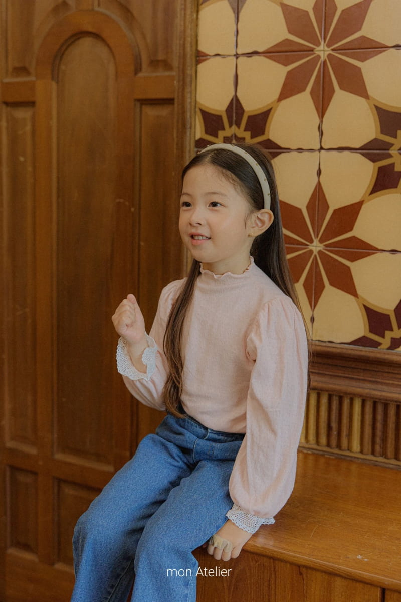 Mon Atelier - Korean Children Fashion - #littlefashionista - Eyelet Lace Tee - 9