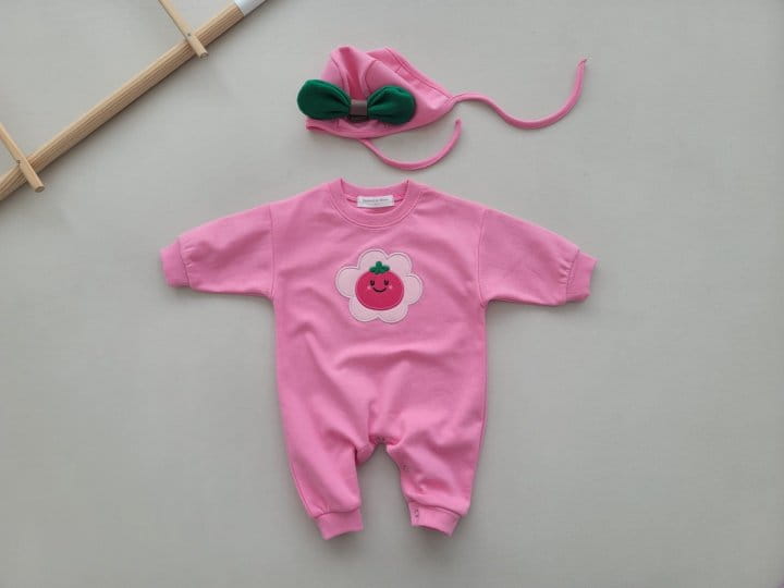 Moran - Korean Baby Fashion - #babyboutique - Vegetables Bodysuit Set - 7