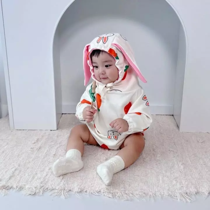 Moran - Korean Baby Fashion - #babyboutique - Carrot Bodysuit - 5