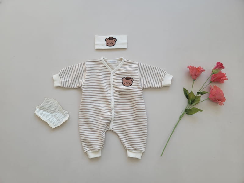 Moran - Korean Baby Fashion - #babyfashion - Snap Bear Bodysuit