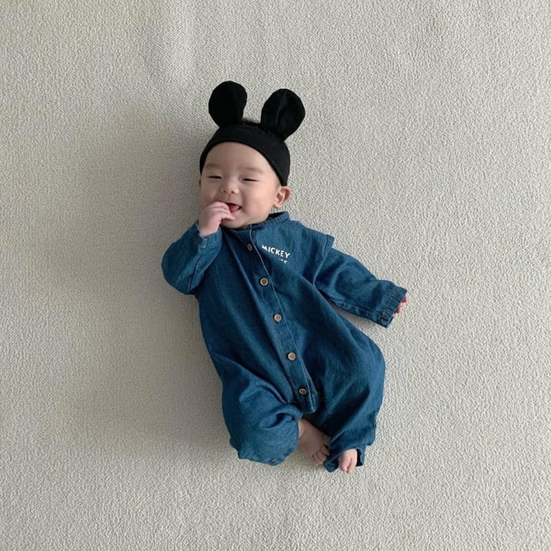 Moran - Korean Baby Fashion - #babyfever - Denim M Bodysuit - 2