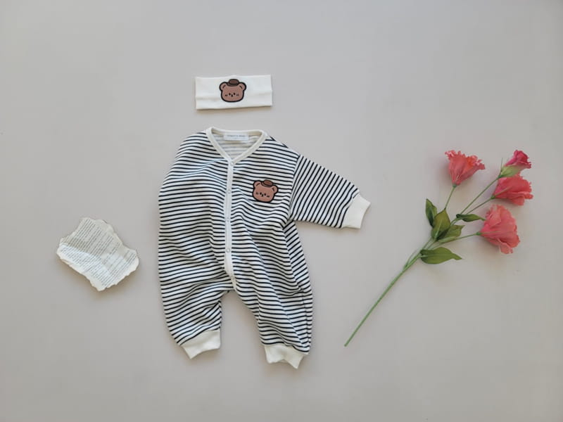 Moran - Korean Baby Fashion - #babyfever - Snap Bear Bodysuit - 2