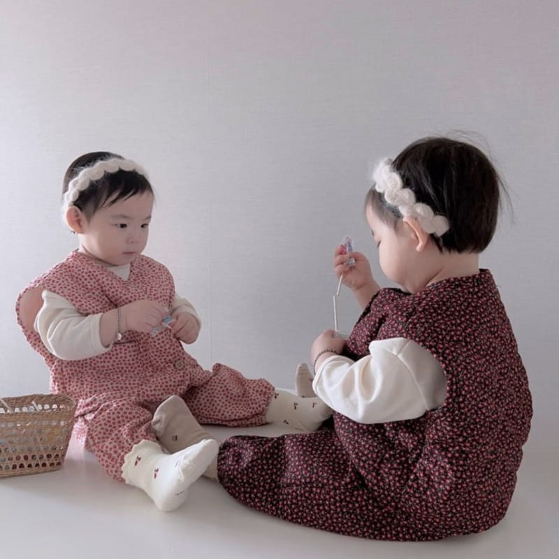 Moran - Korean Baby Fashion - #babygirlfashion - Flower Top Bottom Set