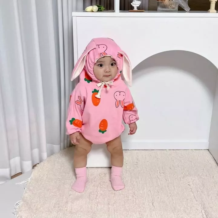 Moran - Korean Baby Fashion - #onlinebabyboutique - Carrot Bodysuit - 4