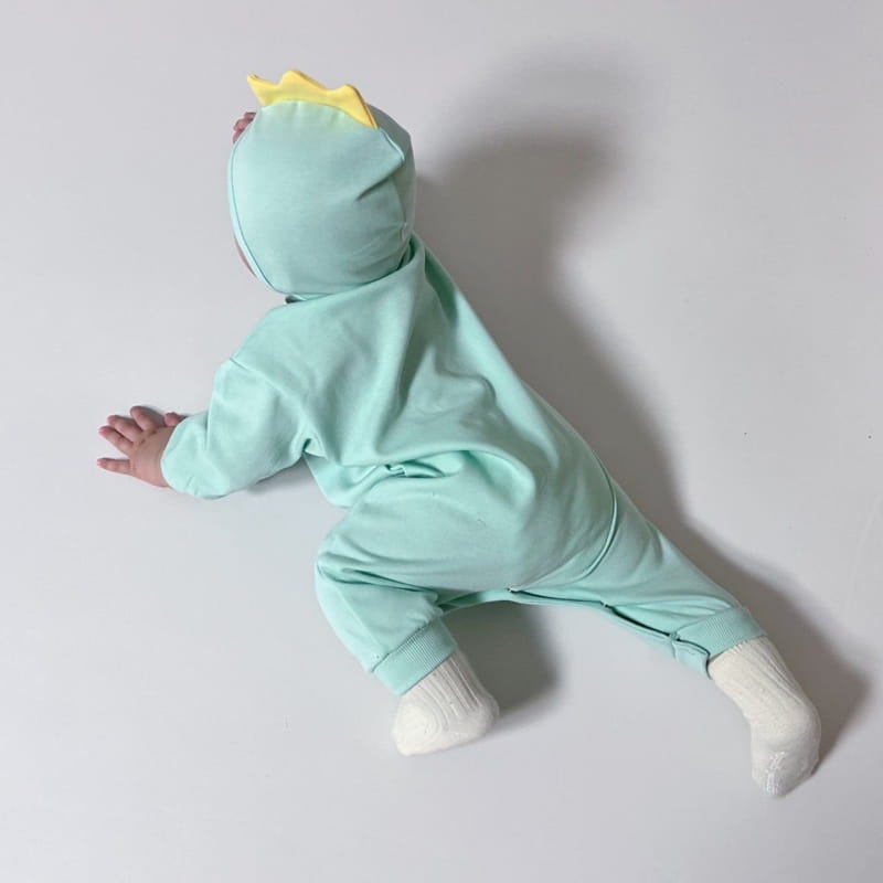 Moran - Korean Baby Fashion - #smilingbaby - Dino Bodysuit with Bonnet - 12