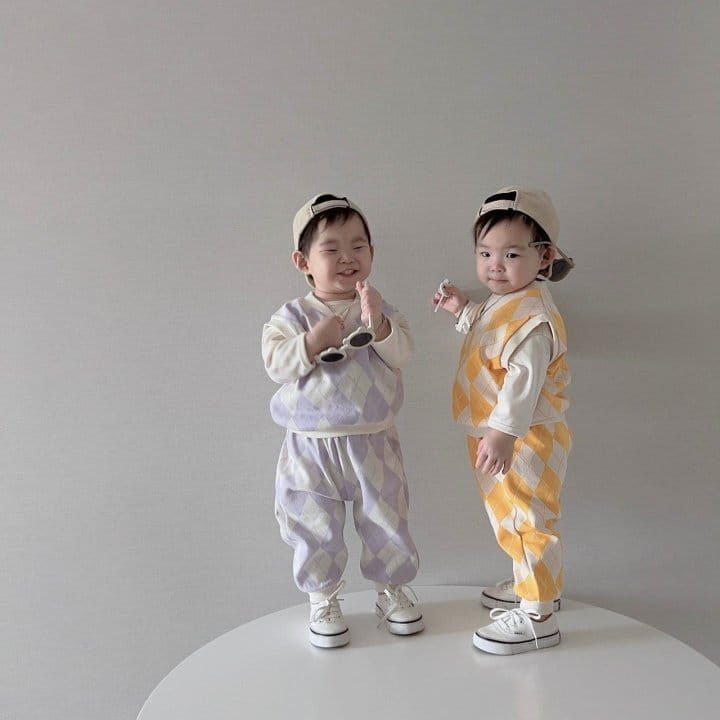 Moran - Korean Children Fashion - #childofig - Dia Top Bottom Set - 5