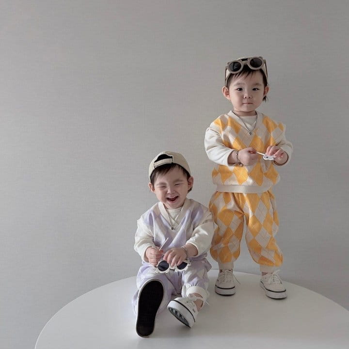 Moran - Korean Children Fashion - #childrensboutique - Dia Top Bottom Set - 6