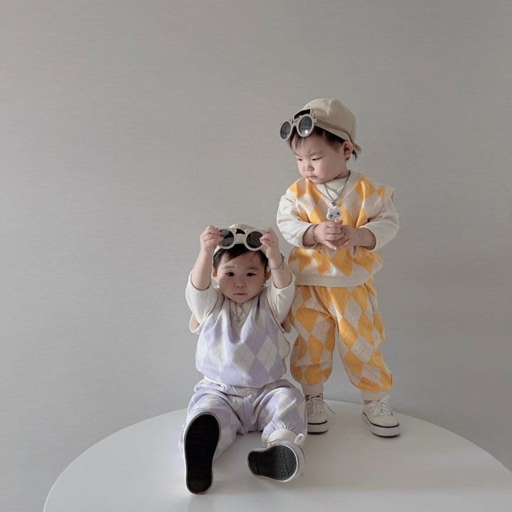 Moran - Korean Children Fashion - #designkidswear - Dia Top Bottom Set - 7