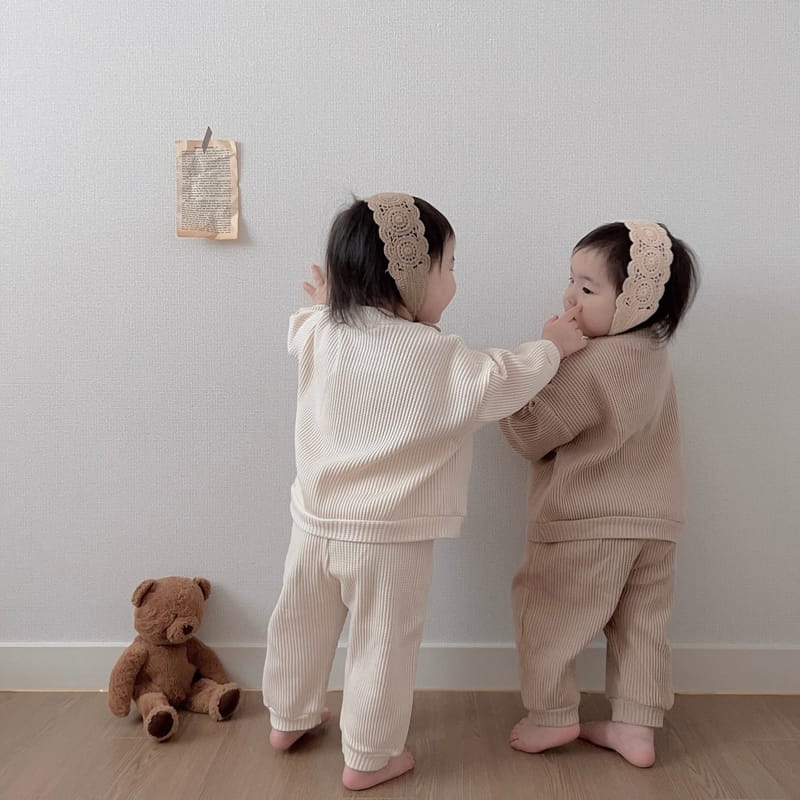 Moran - Korean Children Fashion - #discoveringself - Waffle Puppy Set - 3