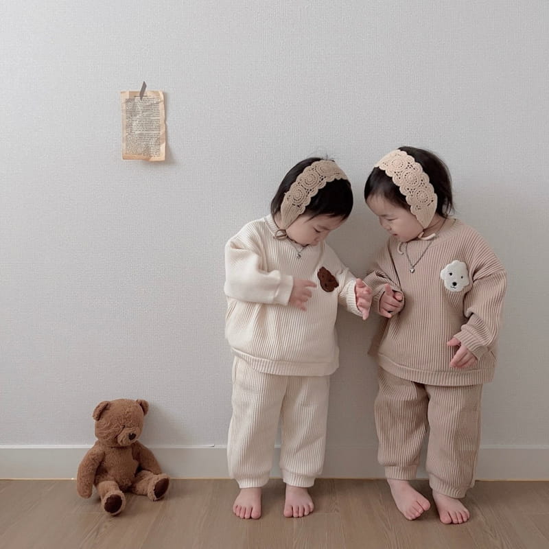 Moran - Korean Children Fashion - #discoveringself - Waffle Puppy Set - 4