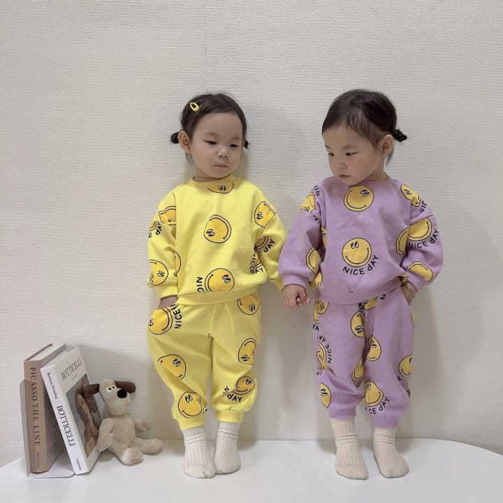 Moran - Korean Children Fashion - #kidsstore - Nice Day Top Bottom Set - 4