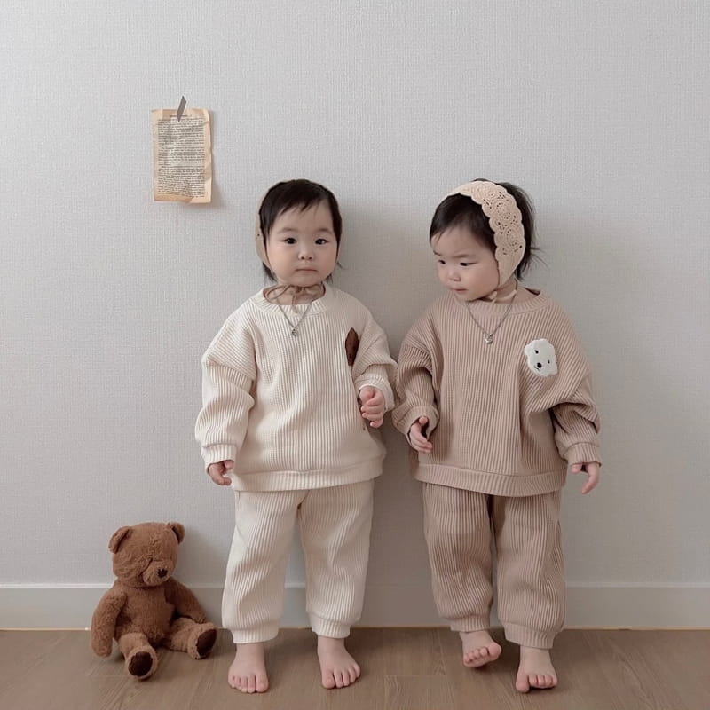 Moran - Korean Children Fashion - #littlefashionista - Waffle Puppy Set - 9